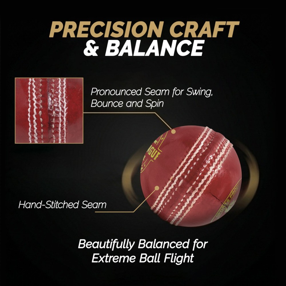 DSC Pro League Leather Ball, Red