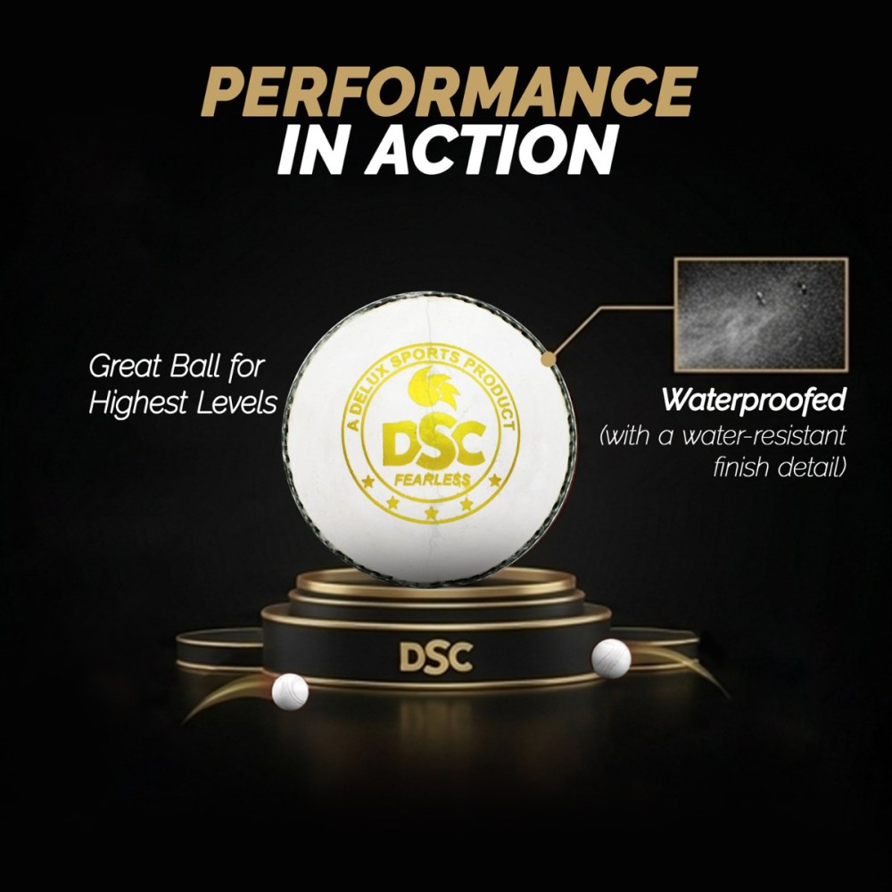 DSC Pro League Leather Ball, White