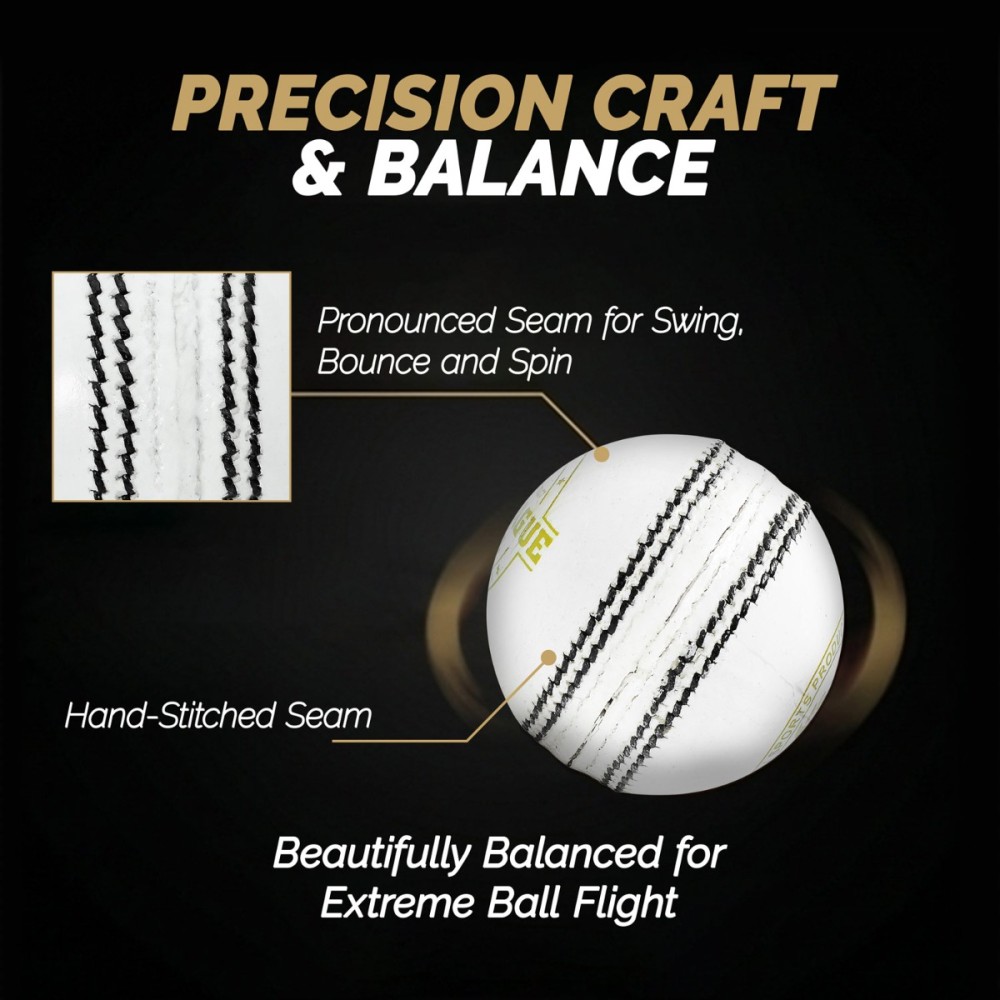 DSC Pro League Leather Ball, White