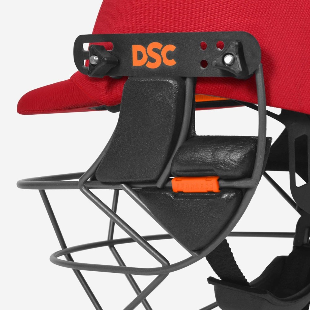 DSC Punch Cricket Helmet, Red, L DSC Punch Cricket Helmet, Red, L