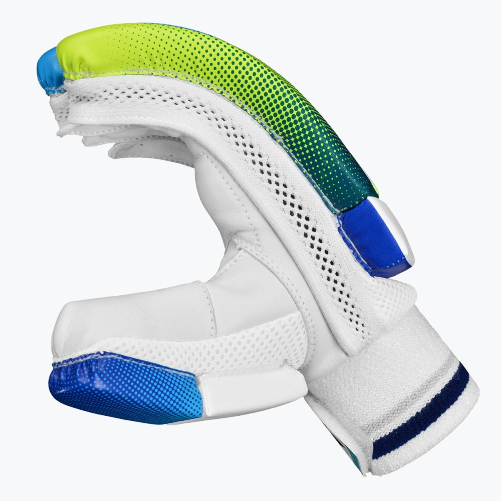 DSC Rage Batting Gloves (Green/Blue), Boys Left