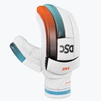 DSC Rage Batting Gloves (Red/Sky), Boys Right