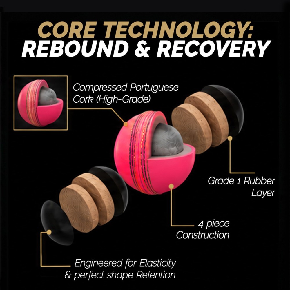 DSC Red Dot Leather Ball, Pink