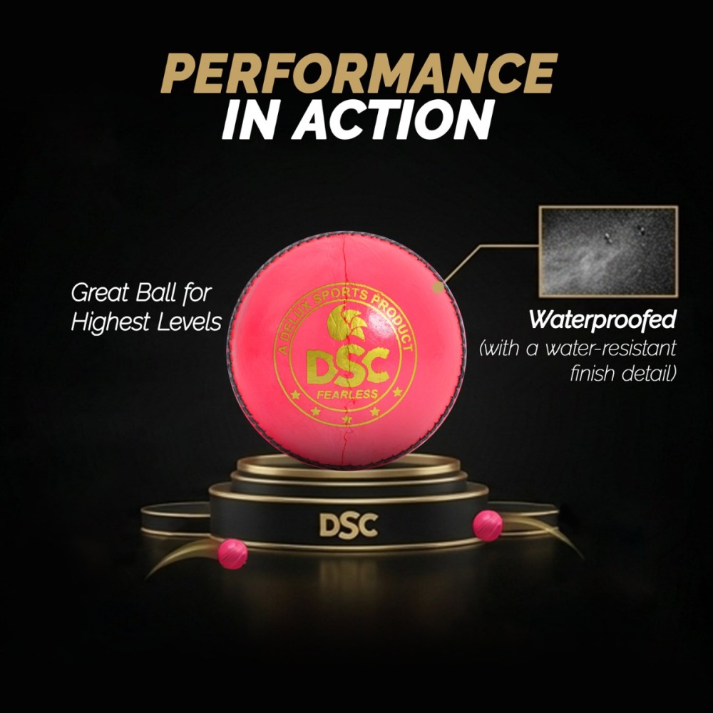 DSC Red Dot Leather Ball, Pink
