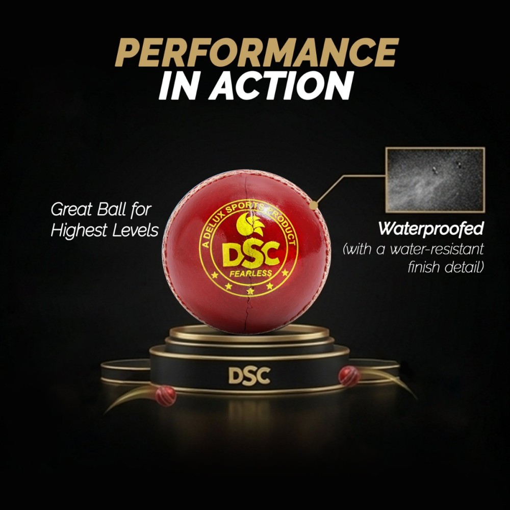 DSC Red Dot Leather Ball, Red