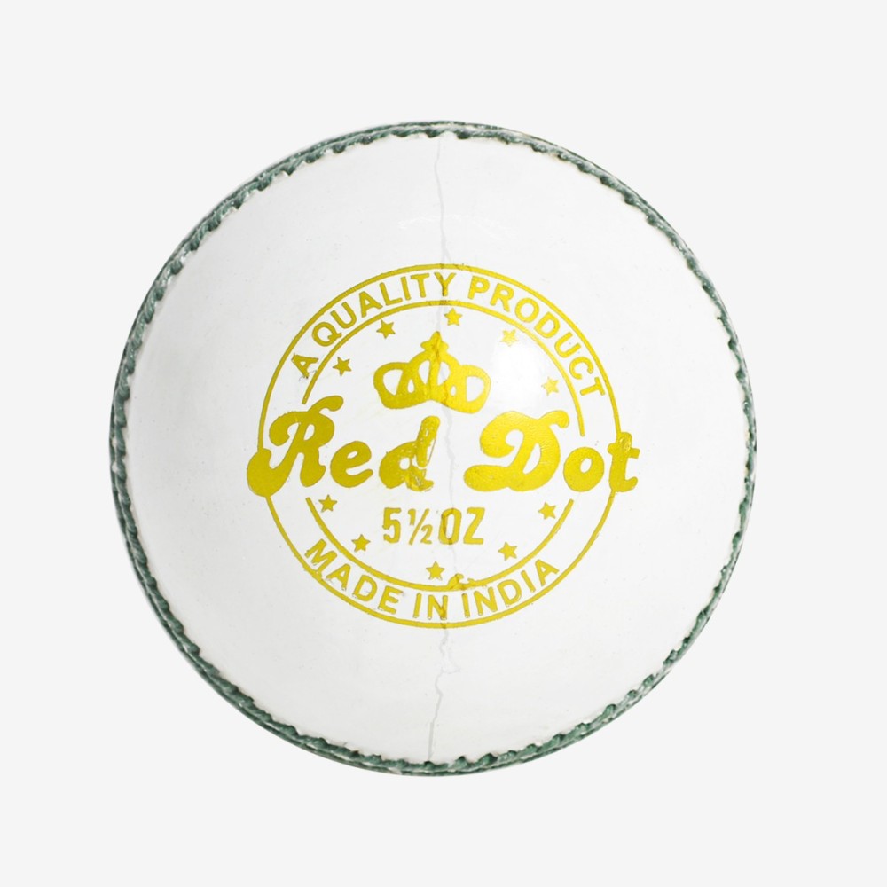 DSC Red Dot Leather Ball, White