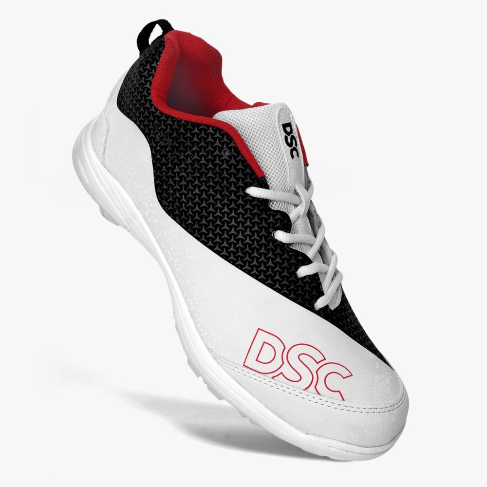 DSC Rigor X Cricket Shoes (Black), White/black, 1