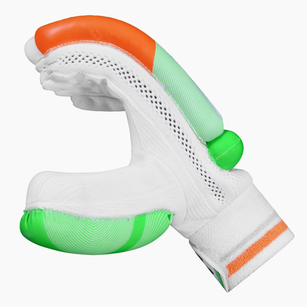 DSC Ruffle Batting Gloves (Green), Boys Left