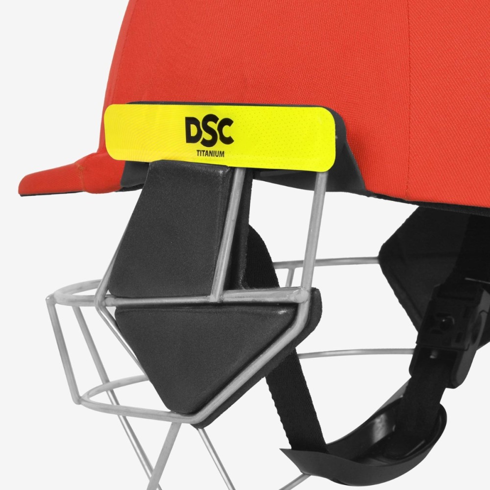 DSC Scud Titanium Cricket Helmet, Orange, Large DSC Scud Titanium Cricket Helmet, Orange, Large