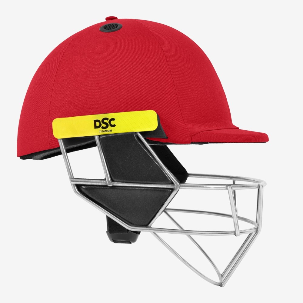 DSC Scud Titanium Cricket Helmet, Red, Large DSC Scud Titanium Cricket Helmet, Red, Large
