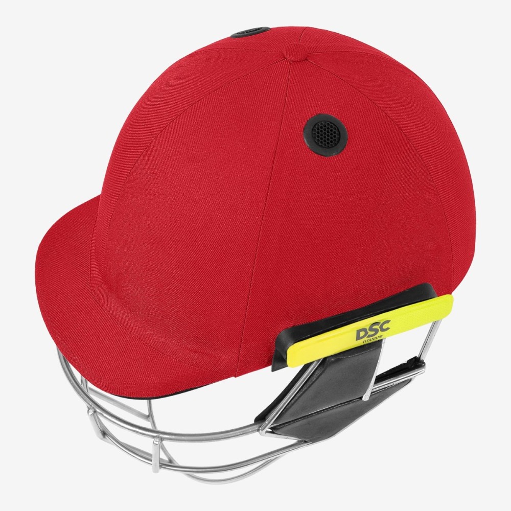 DSC Scud Titanium Cricket Helmet, Red, Large DSC Scud Titanium Cricket Helmet, Red, Large
