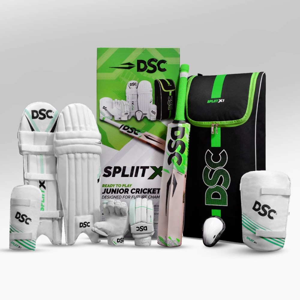 DSC Spliit X1 Junior Kashmir Willow Cricket Kit, 3