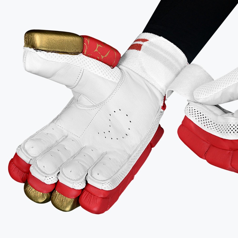 DSC Strike 20/20 Batting Gloves (Red), Mens Left