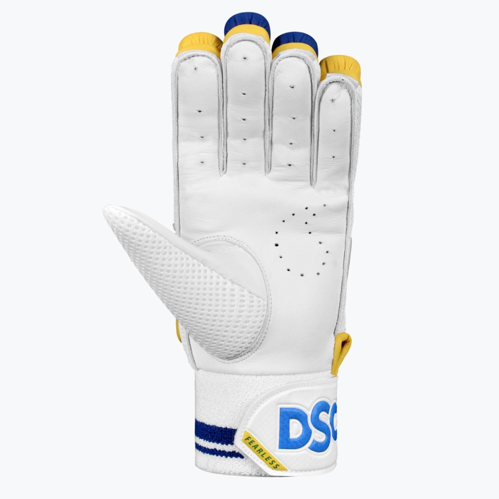 DSC Strike 20/20 Batting Gloves (Yellow), Mens Left