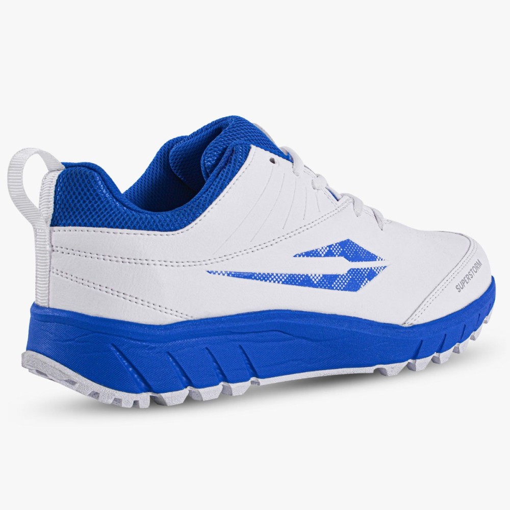 DSC Superstorm Cricket Shoes (Blue / White), BLWH25, 1 DSC Superstorm Cricket Shoes (Blue / White), BLWH25, 1