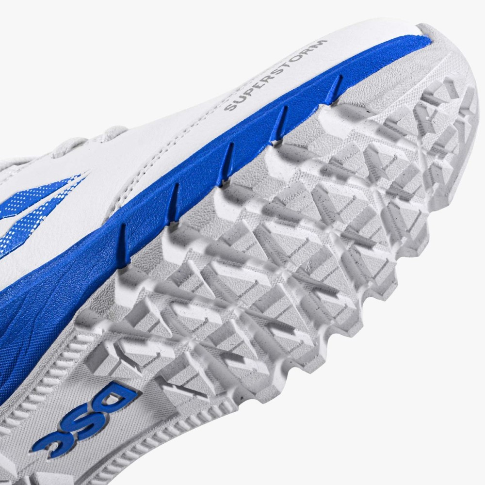 DSC Superstorm Cricket Shoes (Blue / White), BLWH25, 1 DSC Superstorm Cricket Shoes (Blue / White), BLWH25, 1