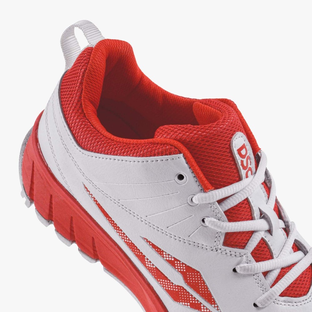 DSC Superstorm Cricket Shoes (Red / White), RDWH25, 1 DSC Superstorm Cricket Shoes (Red / White), RDWH25, 1