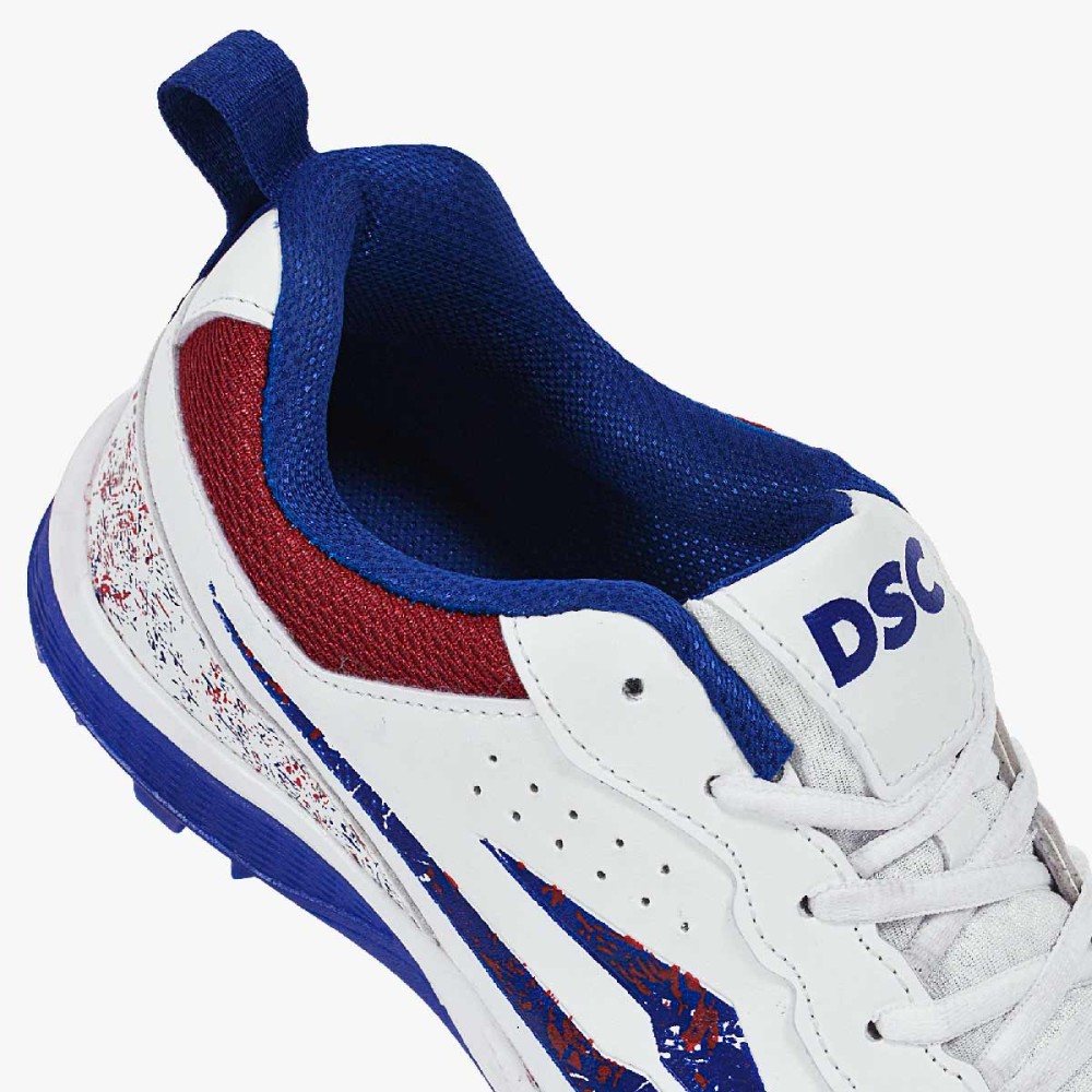 DSC Zooter XT Cricket Shoes (White / Red), White/navy, 1 DSC Zooter XT Cricket Shoes (White / Red), White/navy, 1