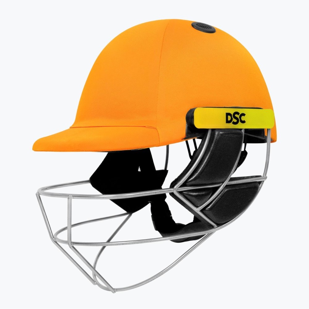 DSC Avenger Pro 2.0 Cricket Helmet, Yellow, Large