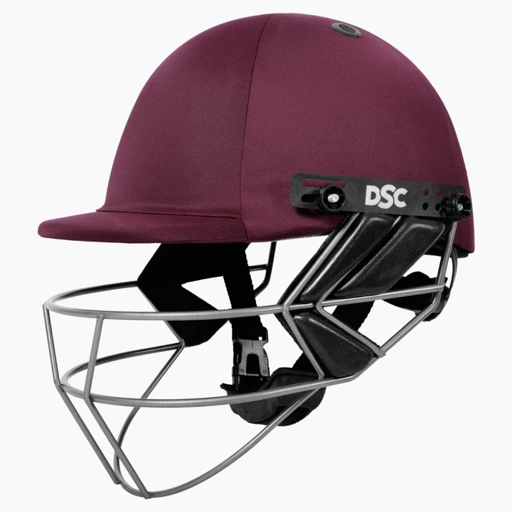 DSC Fort 44 Pro Cricket Helmet, Maroon, Large DSC Fort 44 Pro Cricket Helmet, Maroon, Large