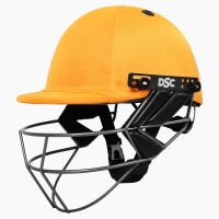 DSC Fort 44 Pro Cricket Helmet, Yellow, Large