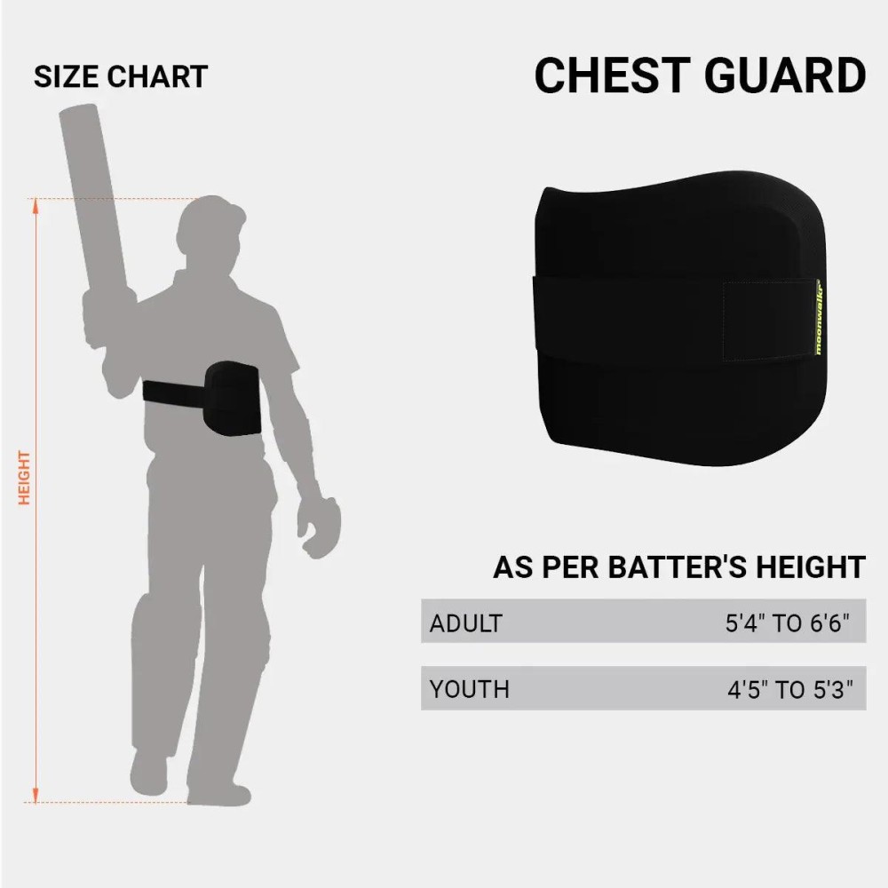 Moonwalkr Chest Guard, Black, Adult