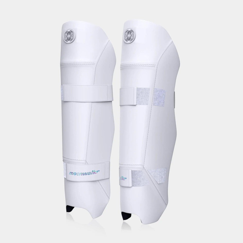 Moonwalkr Keeping Shin Guards, White, Adult