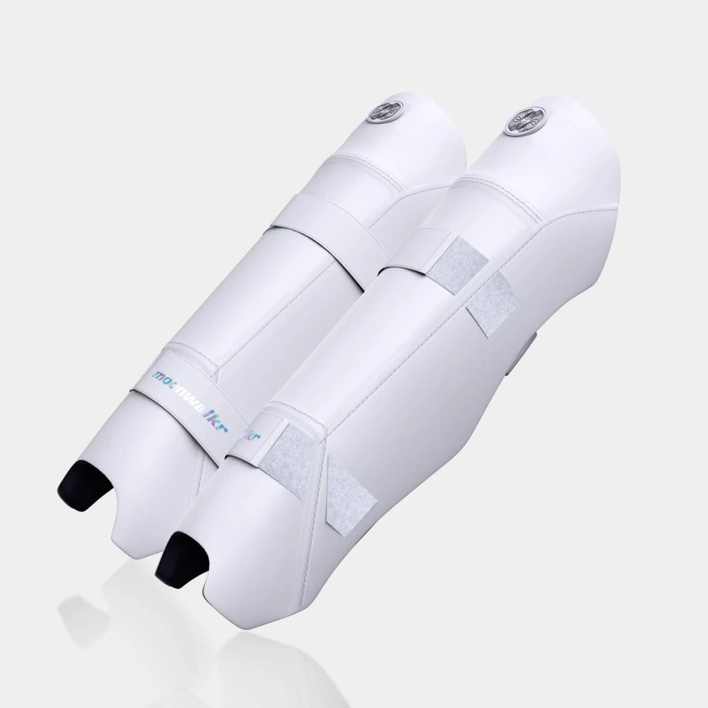 Moonwalkr Keeping Shin Guards, White, Adult