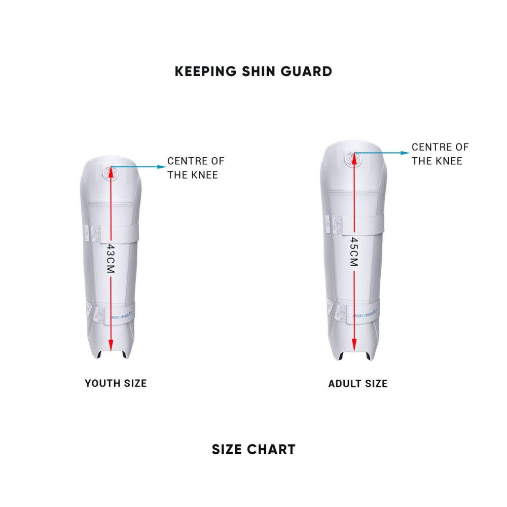 Moonwalkr Keeping Shin Guards, White, Adult