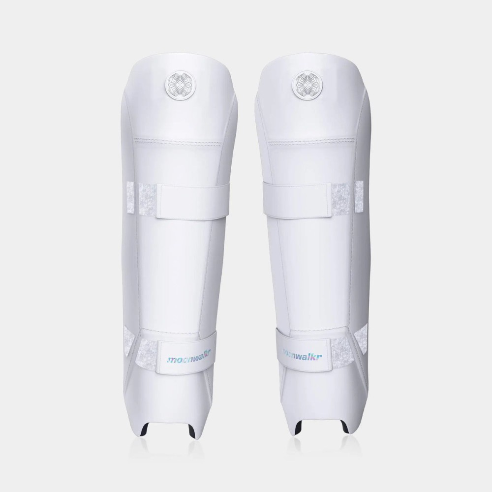 Moonwalkr Keeping Shin Guards, White, Adult