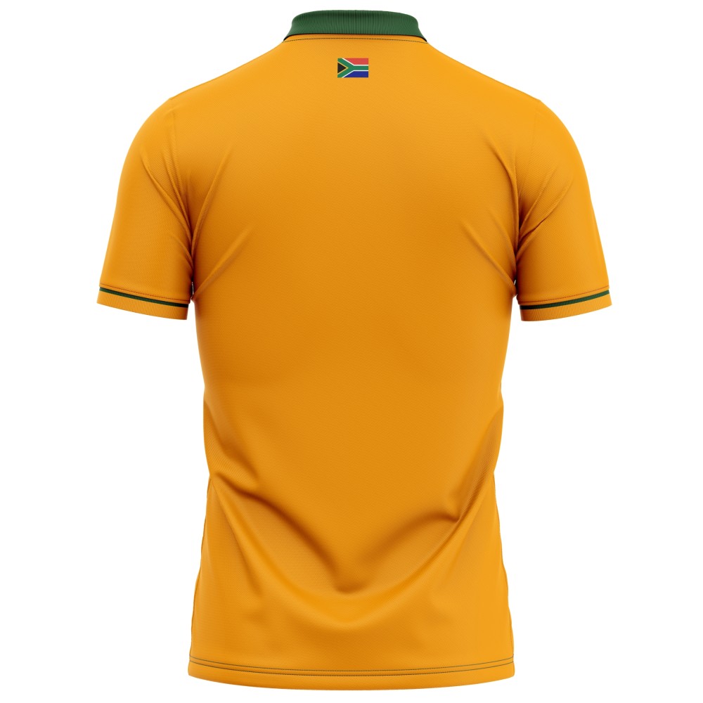 South Africa Yellow 2022 T20 World Cup Half Sleeves Cricket Fan Jersey - 100% Dryfit Polyester - With Name Personalization