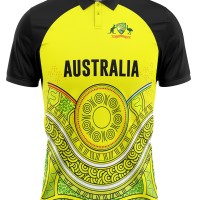 Australia T20 World Cup 2022 Half Sleeves Cricket Fan Jersey - 100% Dryfit Polyester - With Name Personalization