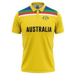Australia Half Sleeves Cricket Fan Jersey - 100% Dryfit Polyester - With Name Personalization