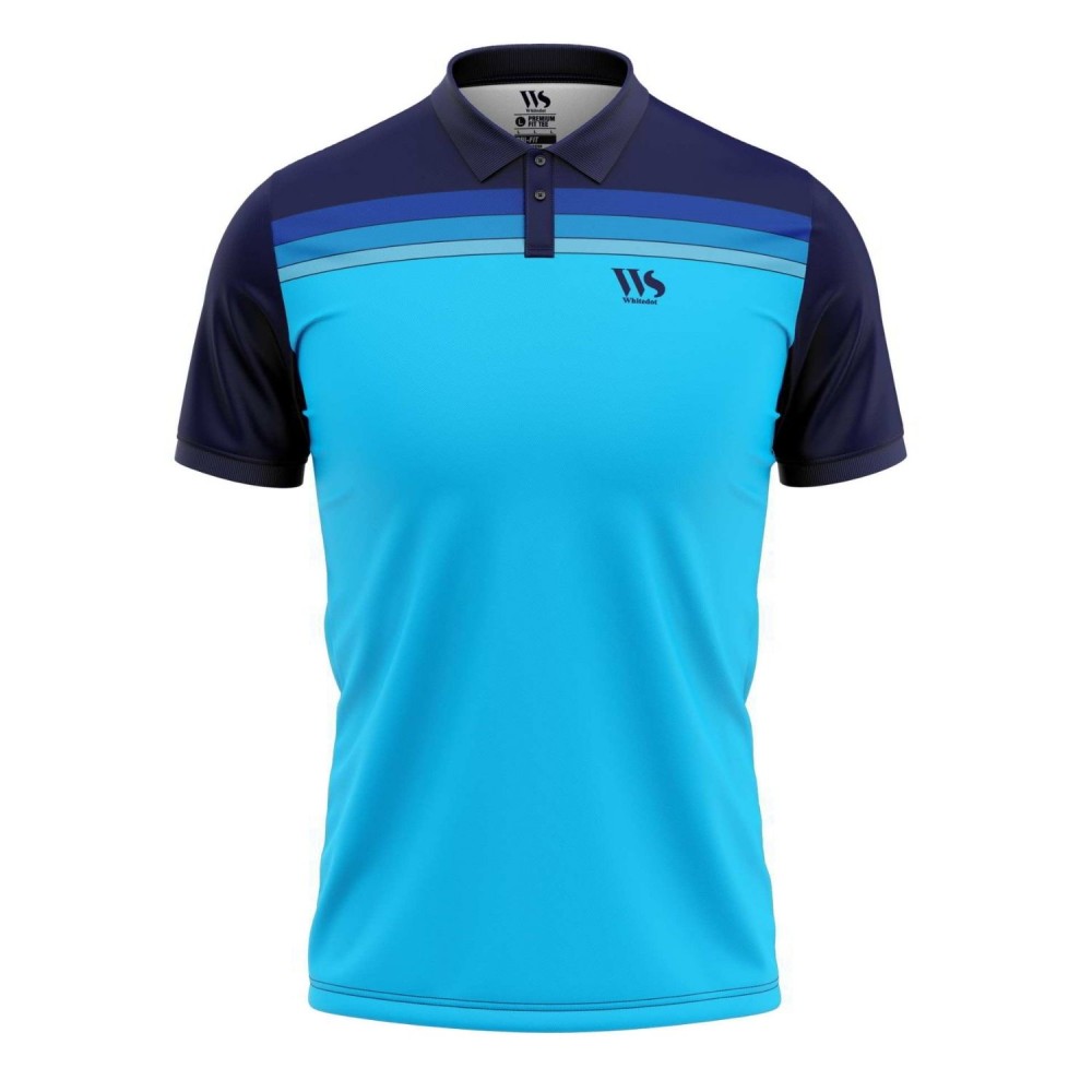 India Retro Sky Blue Cricket T-shirt