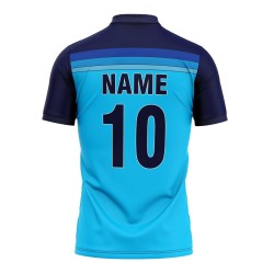 India Retro Sky Blue Cricket T-shirt