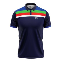 India Retro Navy Blue Cricket T-shirt