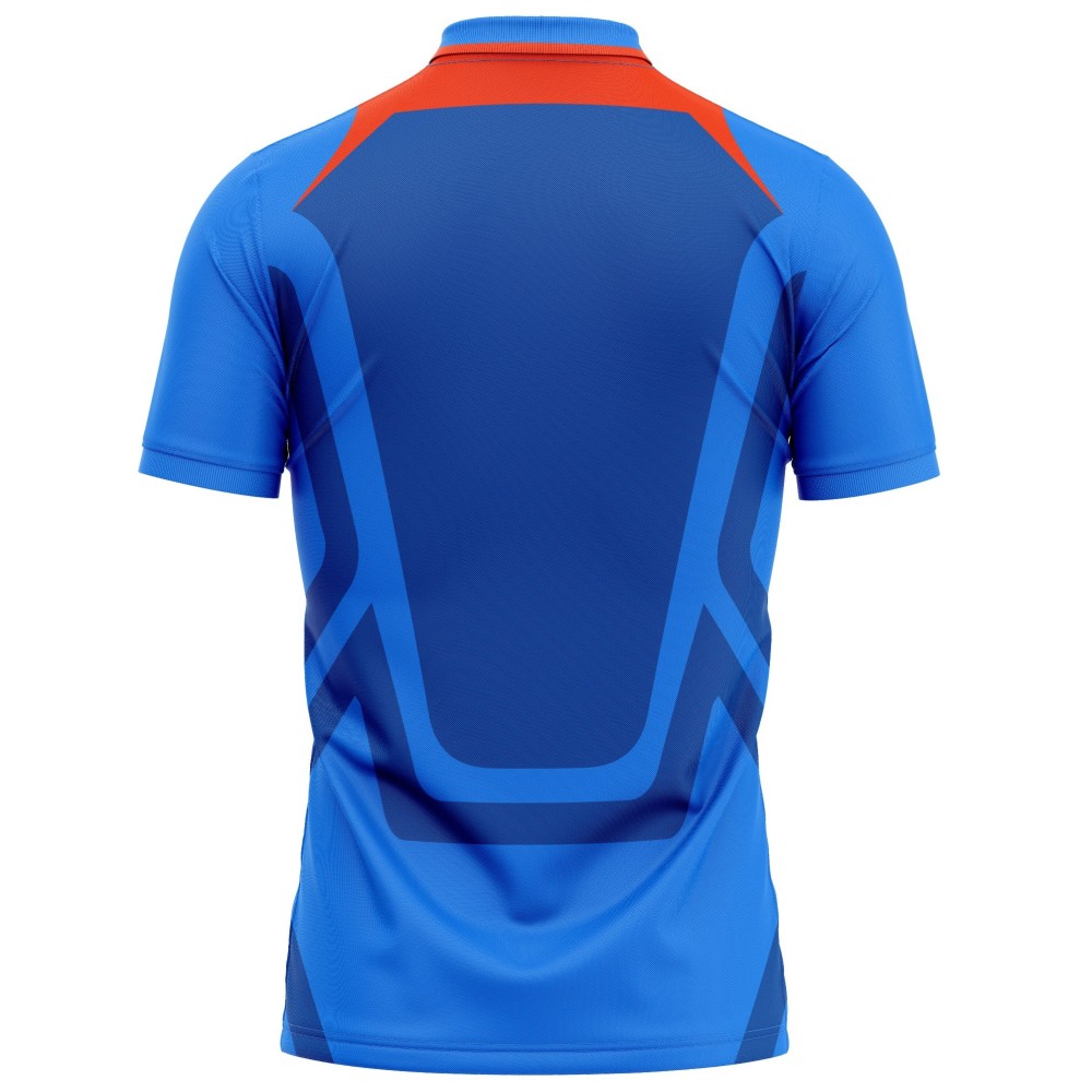 India ICC World Cup 2011 Half Sleeves Cricket Fan Jersey - 100% Dryfit Polyester - With Name Personalization