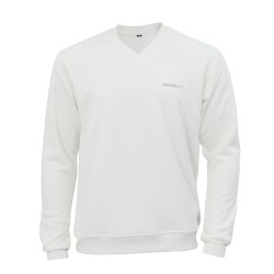 Off White V Neck Full Sleeves Cricket Jumper
