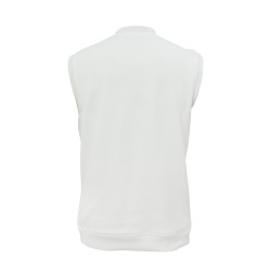 Off White V Neck Without Sleeves Cricket Jumper