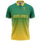 South Africa 2022 ICC World Cup Half Sleeves Cricket Fan Jersey - 100% Dryfit Polyester - With Name Personalisation