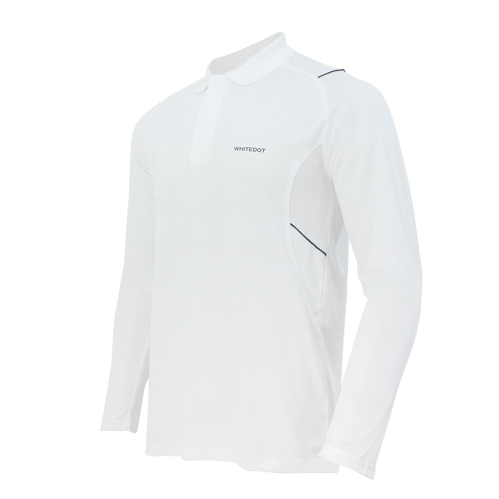 Omega Dri-FIT White Full Sleeves Polo T-Shirt Omega Dri-FIT White Full Sleeves Polo T-Shirt