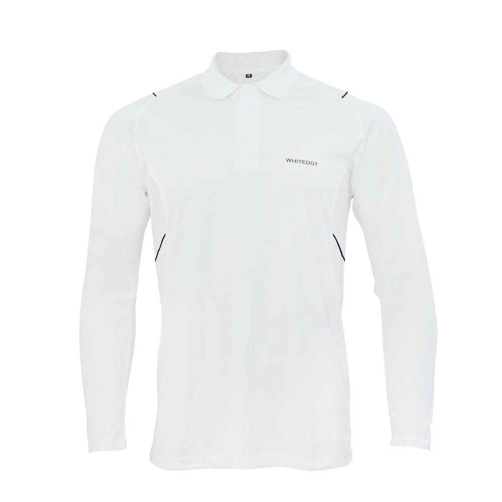 Omega Dri-FIT White Full Sleeves Polo T-Shirt Omega Dri-FIT White Full Sleeves Polo T-Shirt