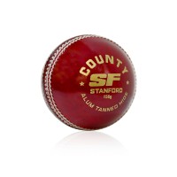 SF County Leather Cricket Ball, Red