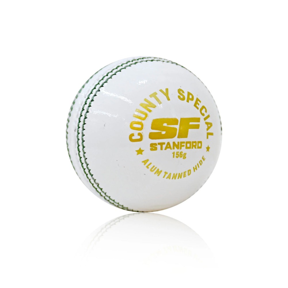 SF County Special Leather Cricket Ball, White