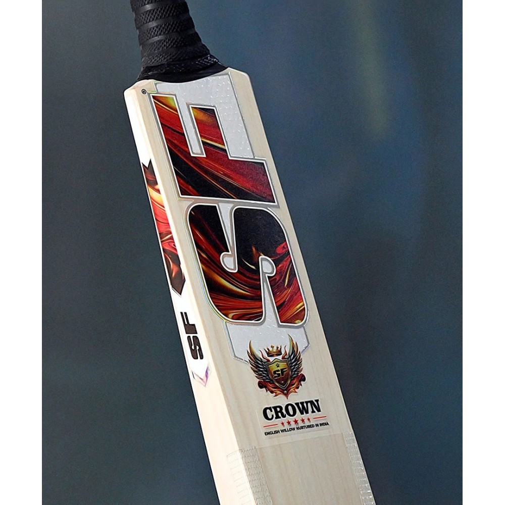 SF Crown English Willow, Nurtured in India Cricket Bat, Short Handle