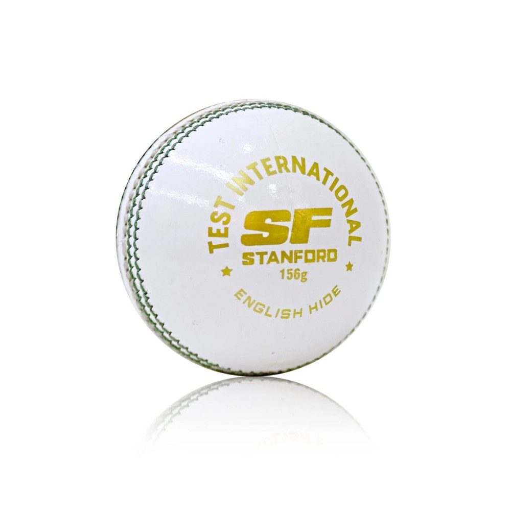 SF Test International Leather Cricket Ball, White SF Test International Leather Cricket Ball, White