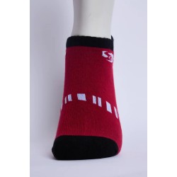 SG Comfort Men’s Half Terry Sneaker Socks – Red & Black