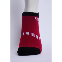 SG Comfort Men’s Half Terry Sneaker Socks – Red & Black