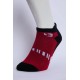 SG Comfort Men’s Half Terry Sneaker Socks – Red & Black