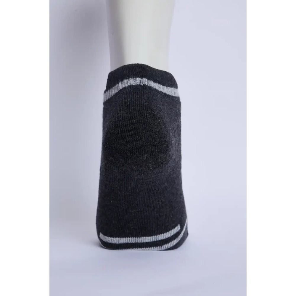 SG Flex Men’s Full Terry Sneaker Socks – Dark Grey Melange